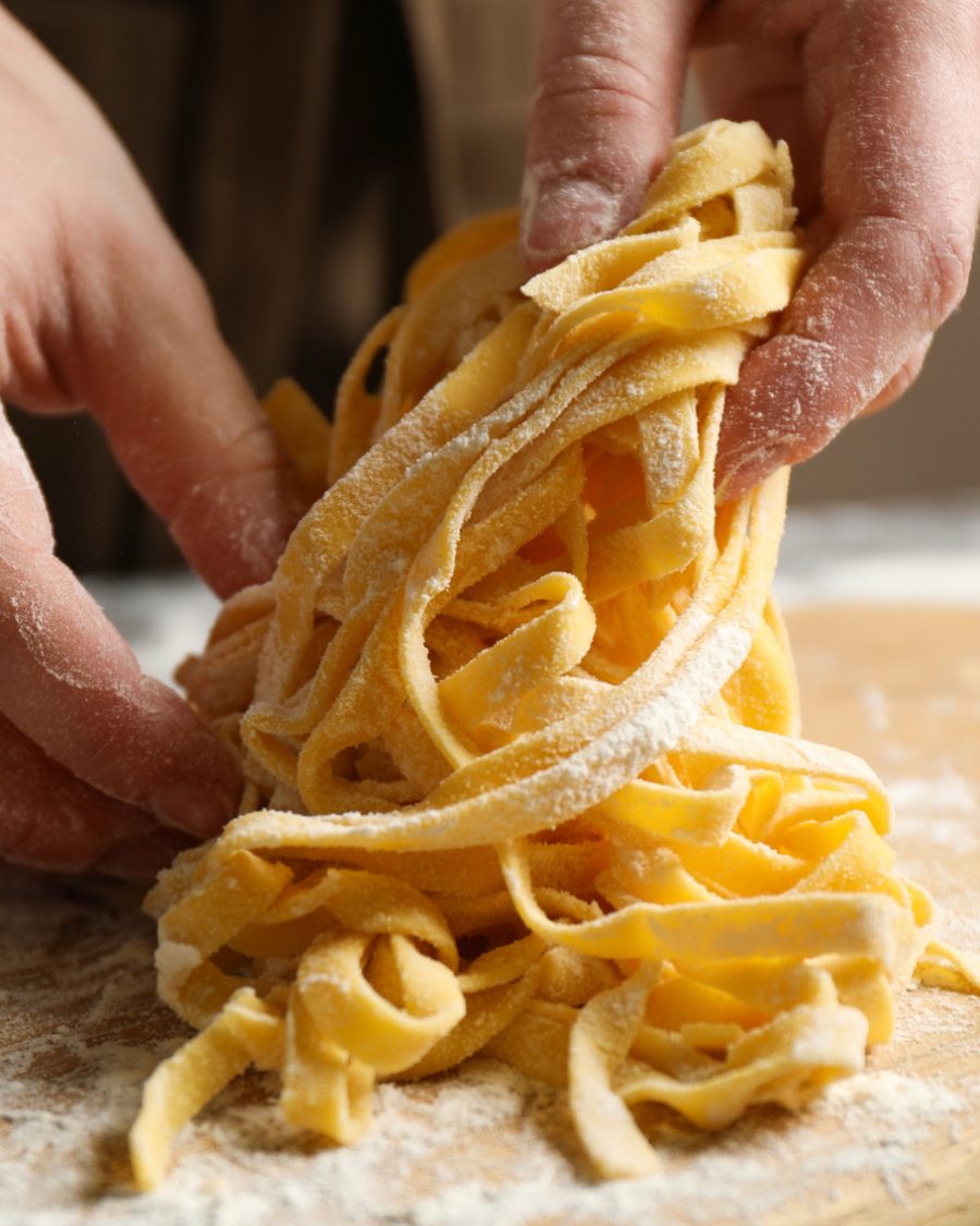 Fresh pasta made by hand
